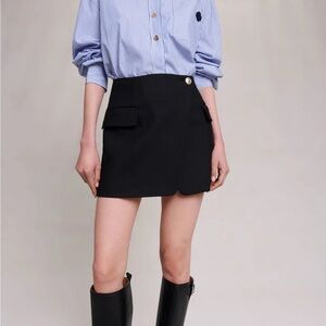 Maje asymmetric wrap skirt